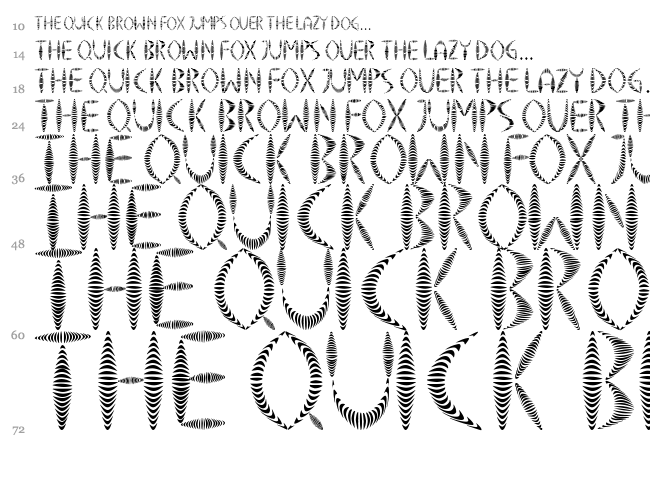 Springy font waterfall